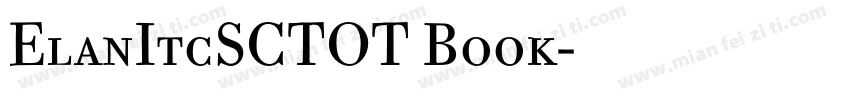 ElanItcSCTOT Book字体转换
